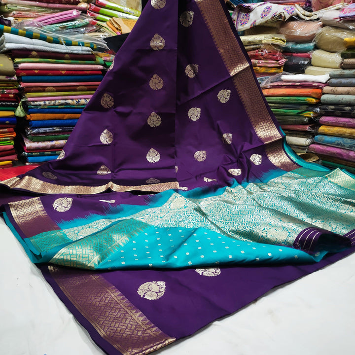 Sumeer Butta Silky Silk Saree - Mohsin Textiles