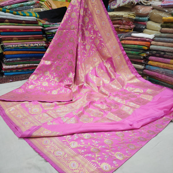 Ganga Jamuna Pure Silk Banarasi Crepe Saree - Mohsin Textiles