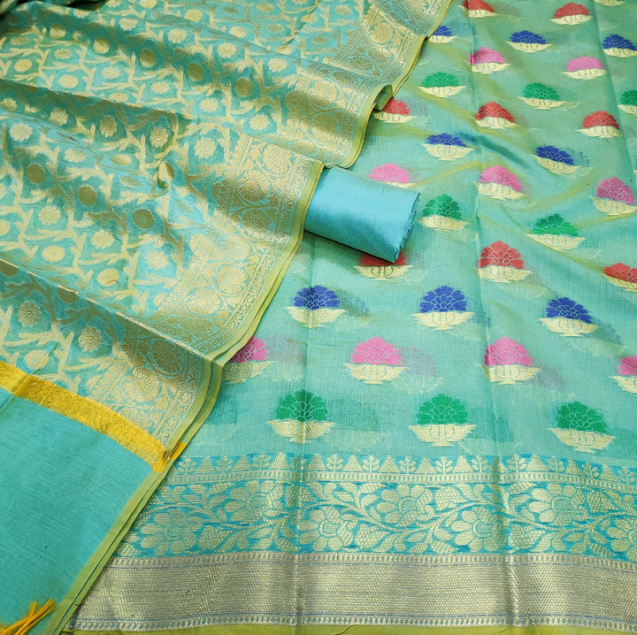 Yumna Banarasi Tilfi Cotton Silk Suit - Mohsin Textiles