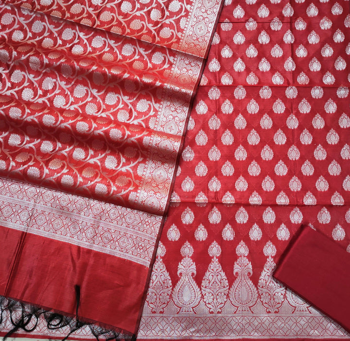 Banarasi Resham Silk Zari Work Suit - Mohsin Textiles