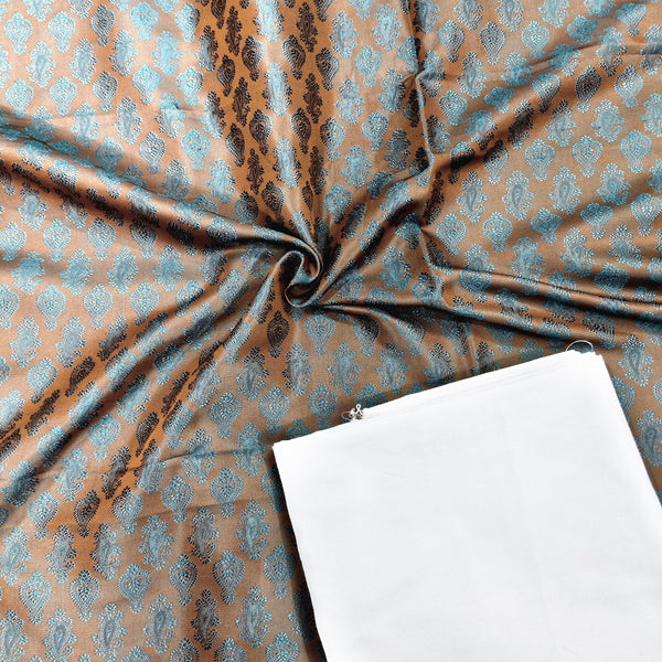 Beautiful Carry Design Tanchoi Silk Kurta Pajama - Mohsin Textiles